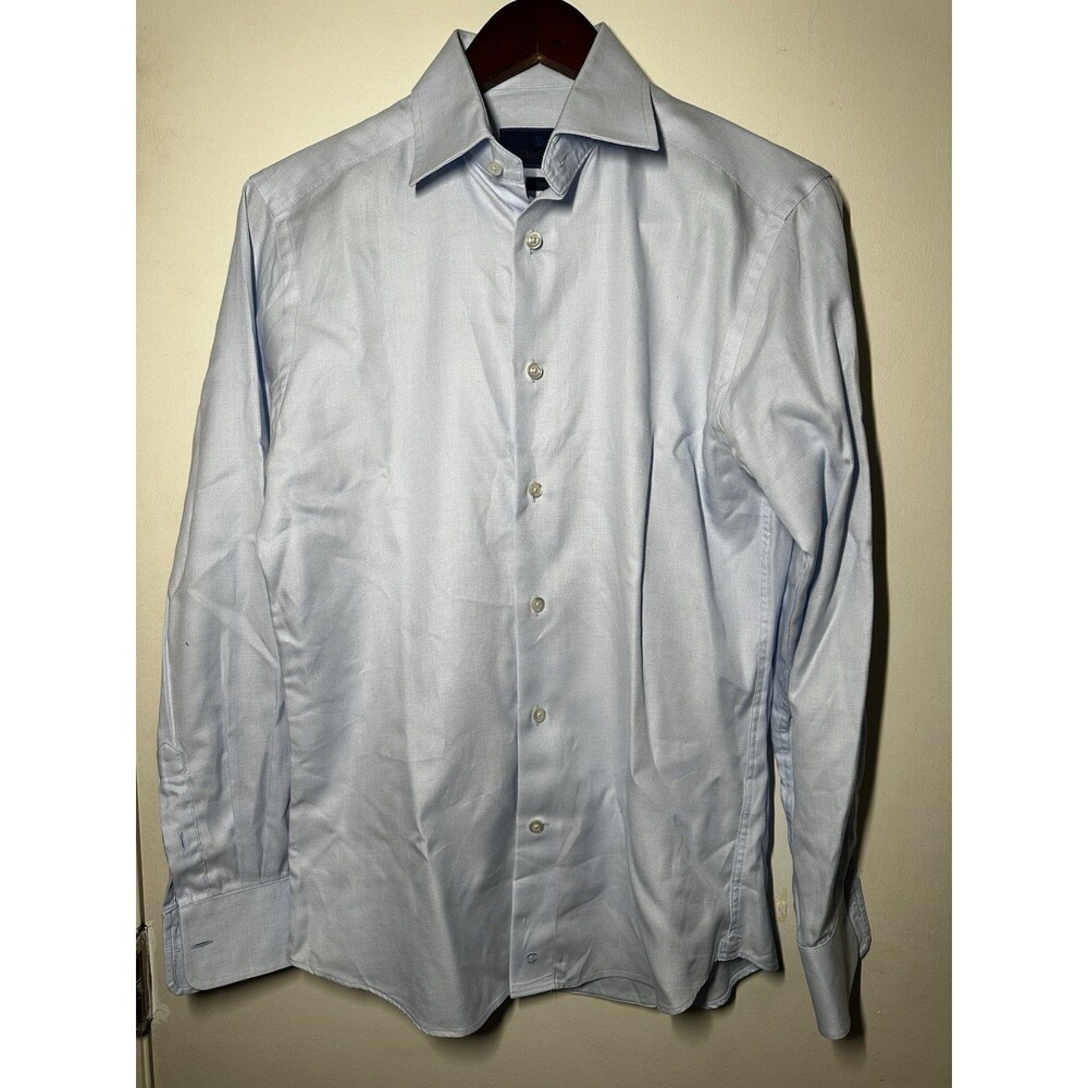 David Donahue Dress Shirt Light Blue Men's 14.5 32/33